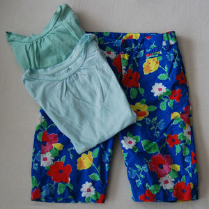 SOLD  Lands' End Girls Bermuda/Shirt Set